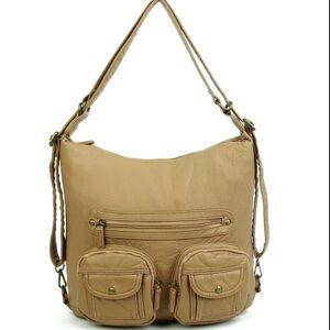 NWT Ampere Creations Convertible Soft Vegan Leather Multi-functional 3 in 1